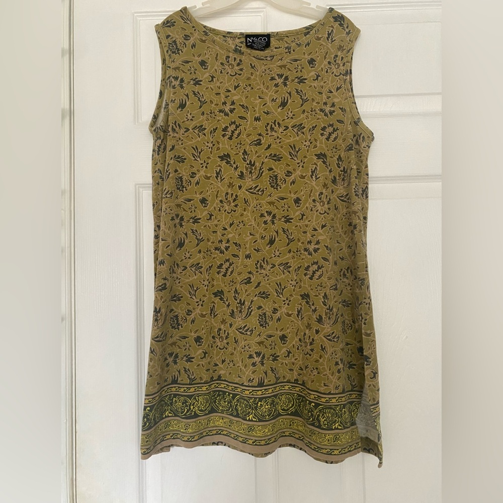 NY&CO Long Floral Top, Sleeveless
